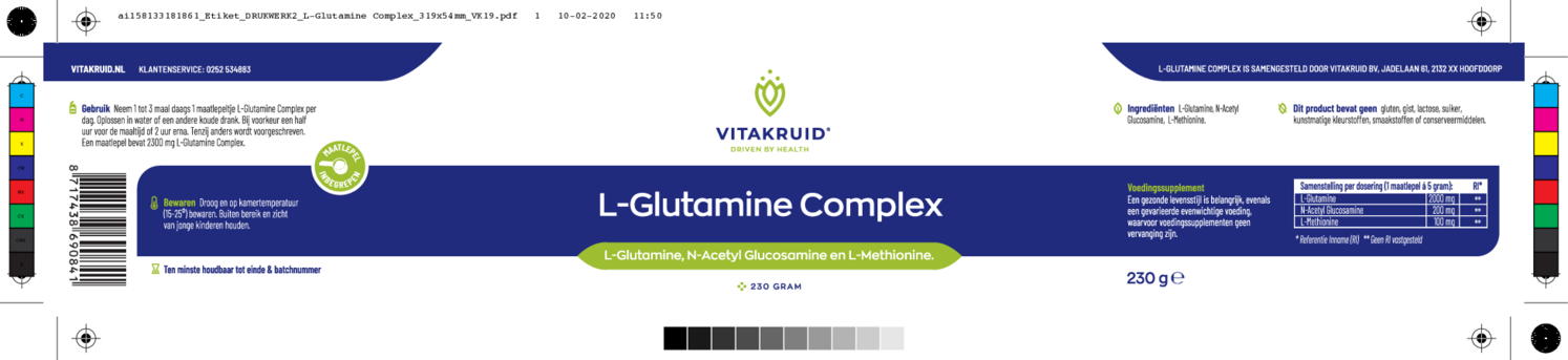 L-Glutamine Complex afbeelding van document #1, etiket